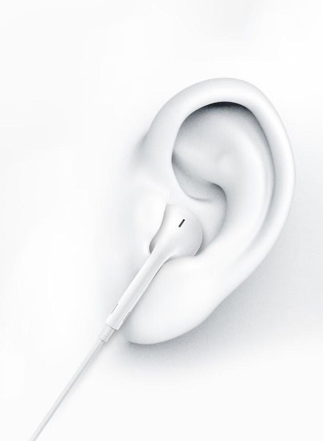 TELUX SOUNDLINK High Bass 3.5mm Stereo Earphones, Wired Earphones with Microphone, In-Line Controls, Comfortable Fit, 14mm Dynamic Drivers, Durable Cable 1.2m – White - Image 3