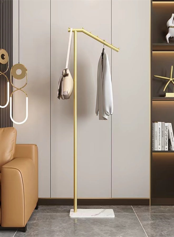 كوتيس حامل ملابس معدني من قطعة واحدة، حامل ملابس مستقل، منظم لتعليق الملابس بقاعدة رخامية، 40×25×170 سم - Image 1