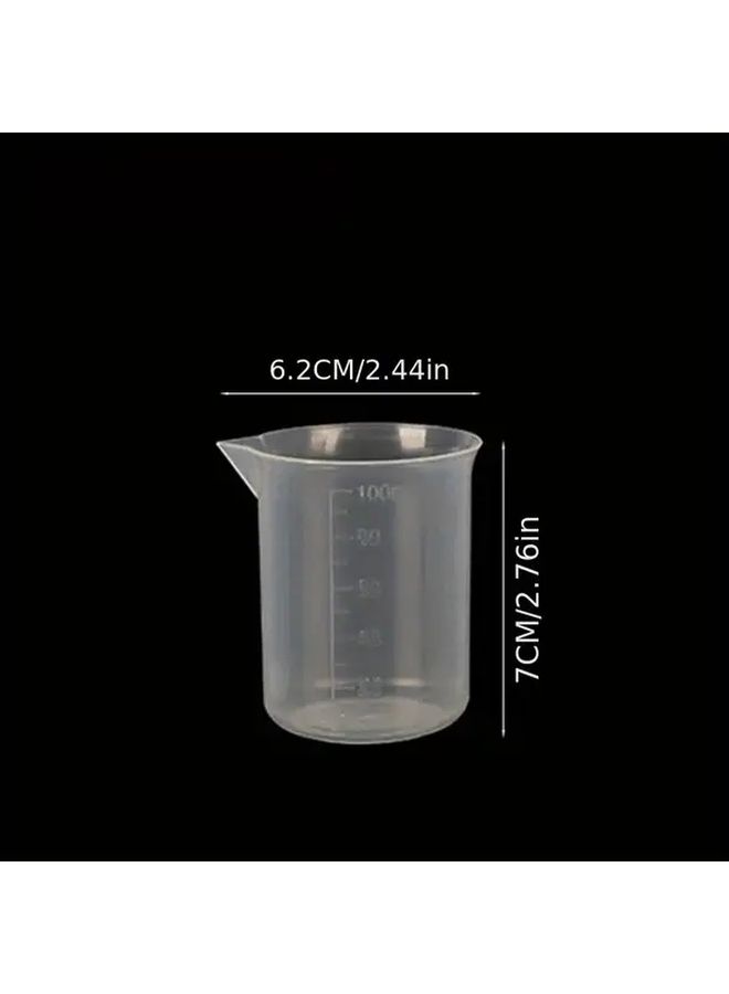10pcs 100ml Plastic Measuring Cups With Graduated Markings For Epoxy Resin - Image 2
