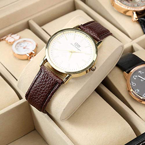 Divinext PU Leather 20 Slots Watch Case for Men Women Double Layer Watch Box Organizer with Large Capacity,30 X 20 X 8 cm(Black Color) - Image 2