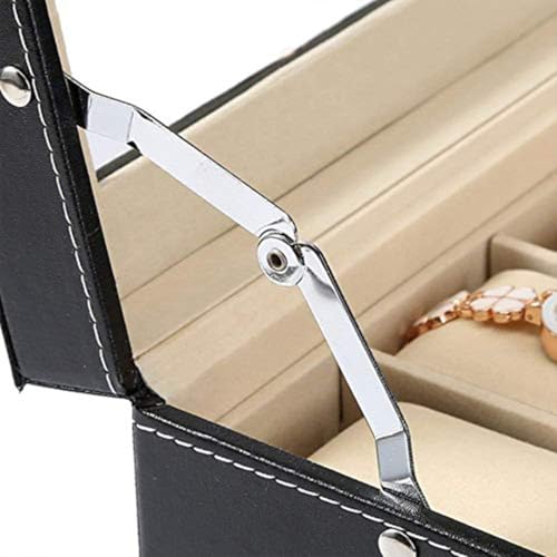 Divinext PU Leather 20 Slots Watch Case for Men Women Double Layer Watch Box Organizer with Large Capacity,30 X 20 X 8 cm(Black Color) - Image 5