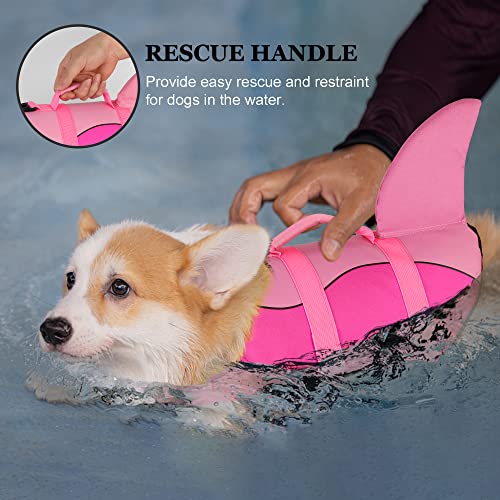 Dogcheer Dog Life Jacket Shark, Ripstop Dog Life Vest for Swimming Boating with Reflective Stripes & Rescue Handle, High Buoyancy Pet PFD Swim Vest for Small Medium Large Dogs(Camo Blue,XS) - Image 3