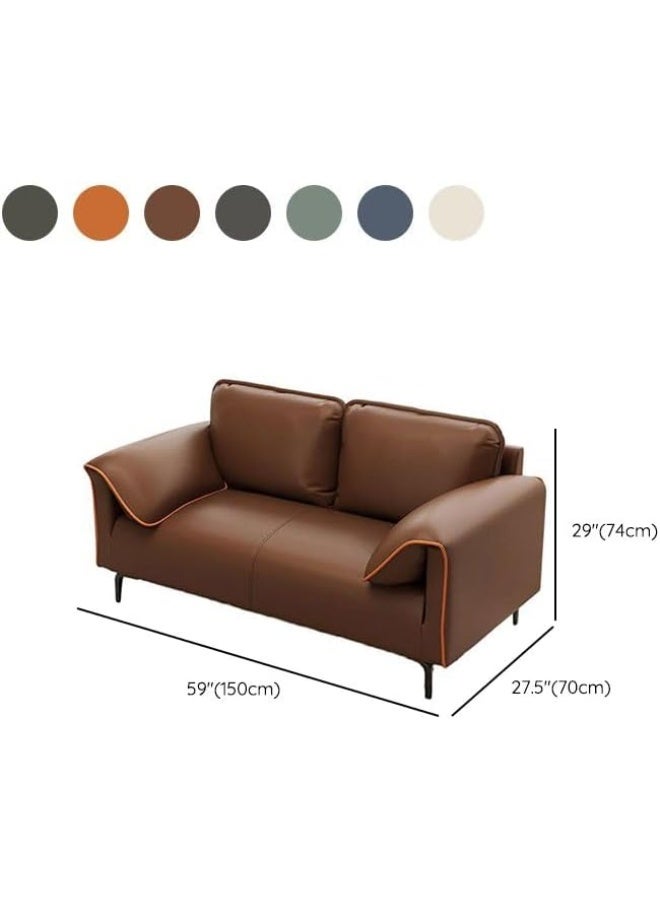 Ripple FURNITURE UAE Homes 2-Seater Floor Sofa, Scratch-Resistant, Multiple Colors Available, Modern Design (Orange) - Image 2