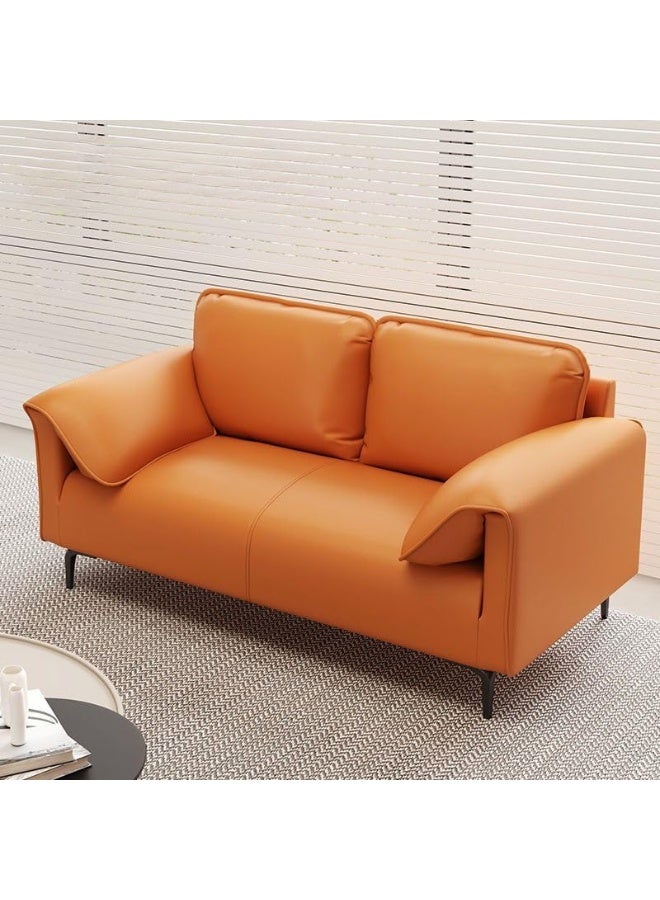 Ripple FURNITURE UAE Homes 2-Seater Floor Sofa, Scratch-Resistant, Multiple Colors Available, Modern Design (Orange) - Image 1