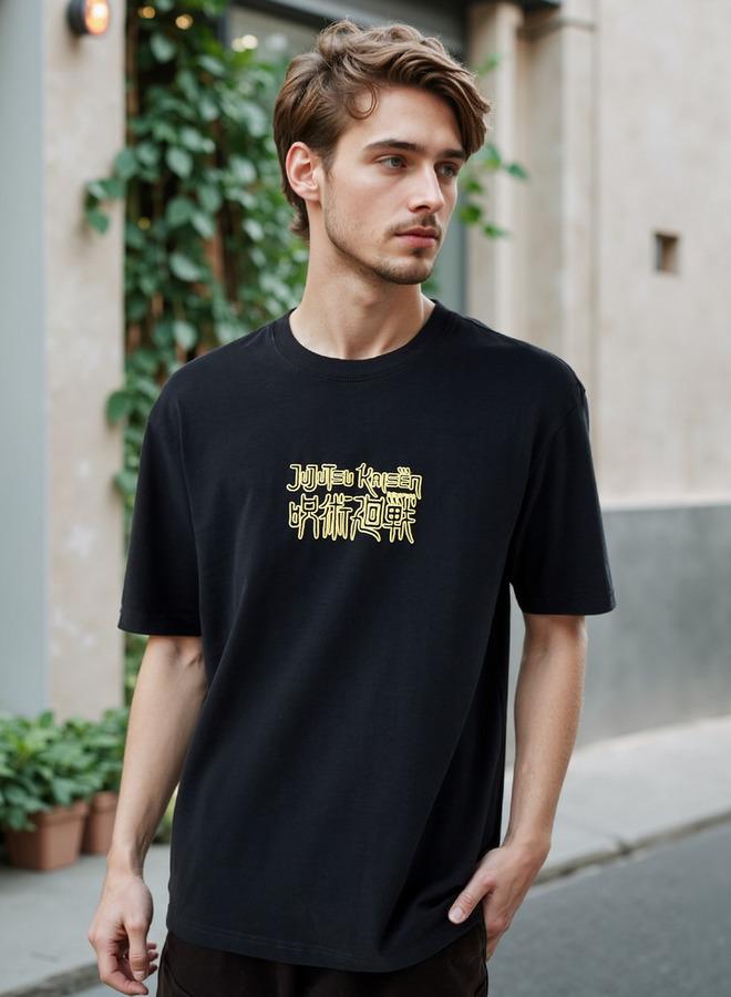 سبلاش فيڤ تيشيرت بياقة دائرية بطبعة جوجوتسو كايسن - Image 3