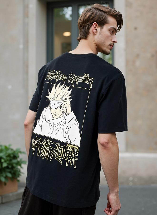 سبلاش فيڤ تيشيرت بياقة دائرية بطبعة جوجوتسو كايسن - Image 1