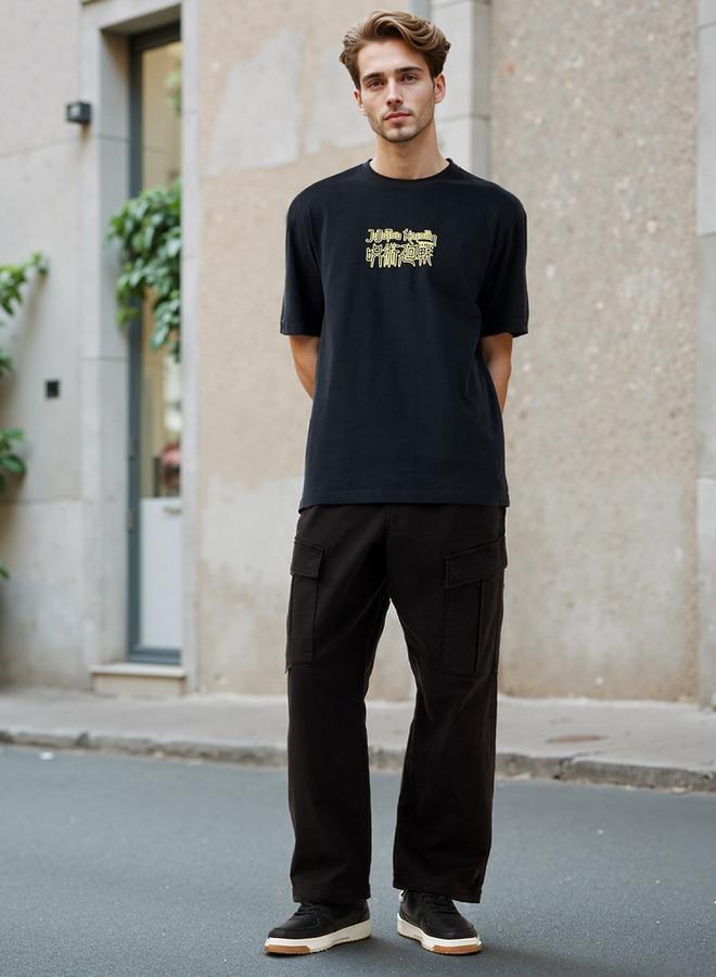 سبلاش فيڤ تيشيرت بياقة دائرية بطبعة جوجوتسو كايسن - Image 2