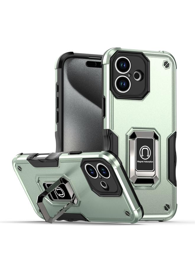 إيروريكس جراب لهاتف iPhone 16 مزود بحلقة وحامل هاتف مضاد للانزلاق ومقاوم للصدمات - Image 1