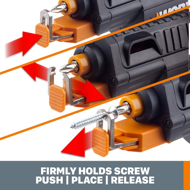 ووركس مفك كهربائي Worx 4V، مجموعة مفكات لاسلكية قابلة لإعادة الشحن مع 6 رؤوس، حامل مسامير، شاحن - WX255L - Image 4