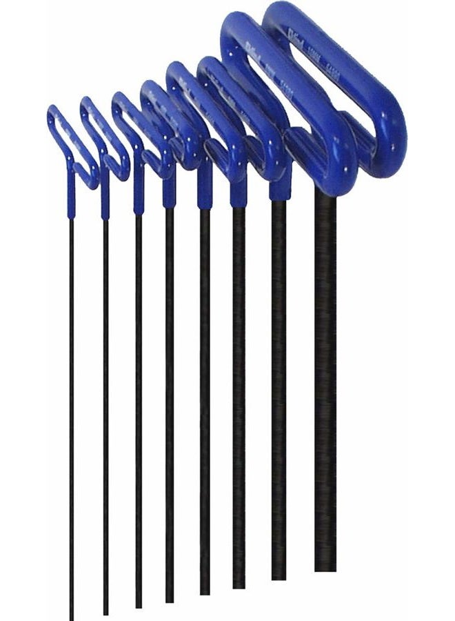 EKLIND 55198 Cushion Grip Hex T-Key allen wrench - 8pc set Metric MM sizes 2-10 (9In shaft) - Image 1