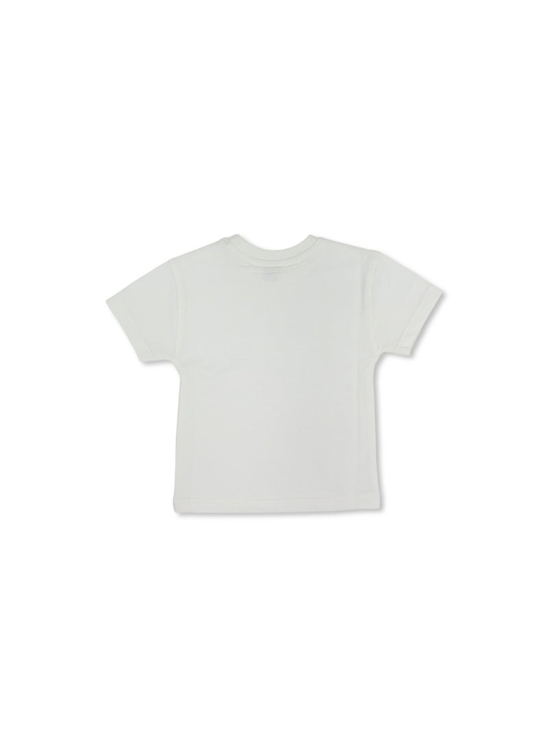 Berceau Baby Boys Cotton T-Shirt – Off-White with Smile Face Print - Image 2