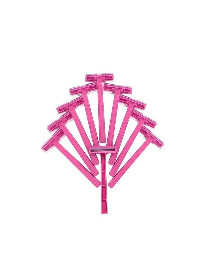 Ultra Max 100 Disposable Pink Twin Blade Razors For Ladies Woman For Close Smoother Shave Wholesale Bulk Lot - Image 2
