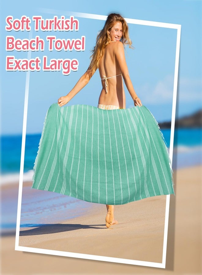 YSYJ 12 Pack Turkish Beach Towel Oversized Beach Towels 36"x71"Turkish Towel Soft Sand Free Quick Dry Lightweight Beach Towel Bath Towels Teal - Image 4