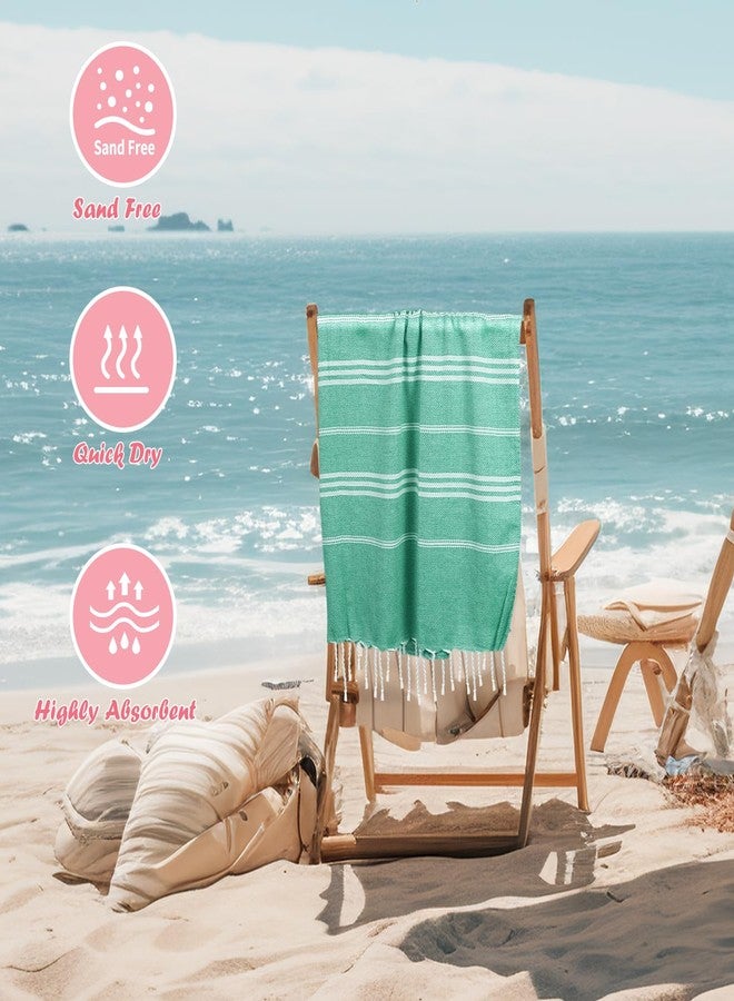 YSYJ 12 Pack Turkish Beach Towel Oversized Beach Towels 36"x71"Turkish Towel Soft Sand Free Quick Dry Lightweight Beach Towel Bath Towels Teal - Image 3