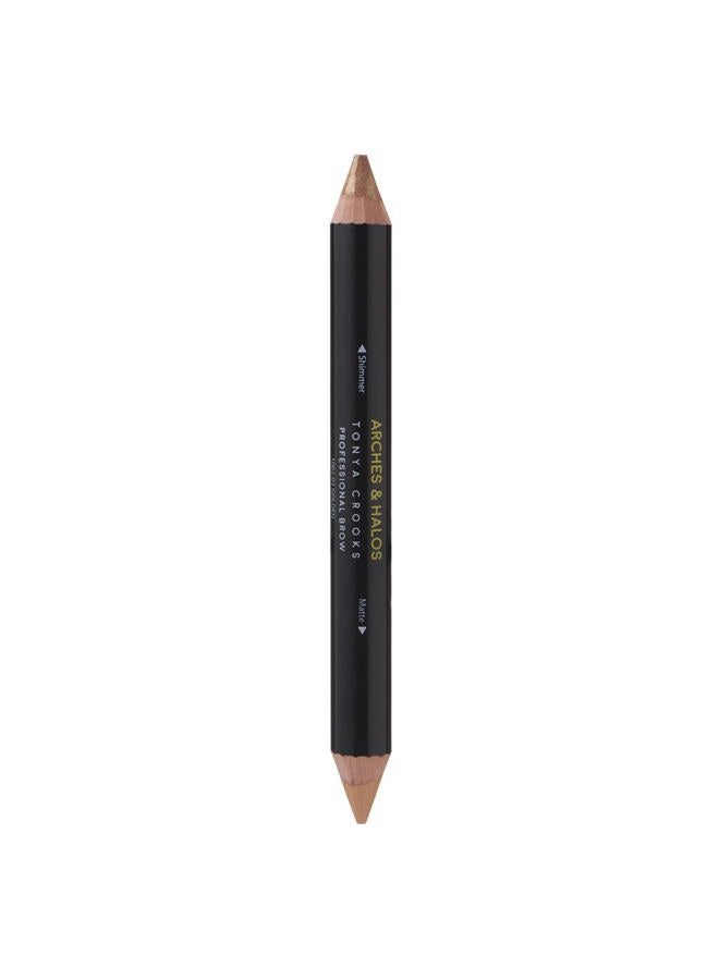 Arches & Halos Brow Highlighting and Concealer Crayon - Golden - Shaping and Shimmer Eyebrow Stick and Highlighter Duo - Soft, Ultra Creamy Formula - Define, and Sculpt for Sharp Brows - 0.176 oz - Image 1