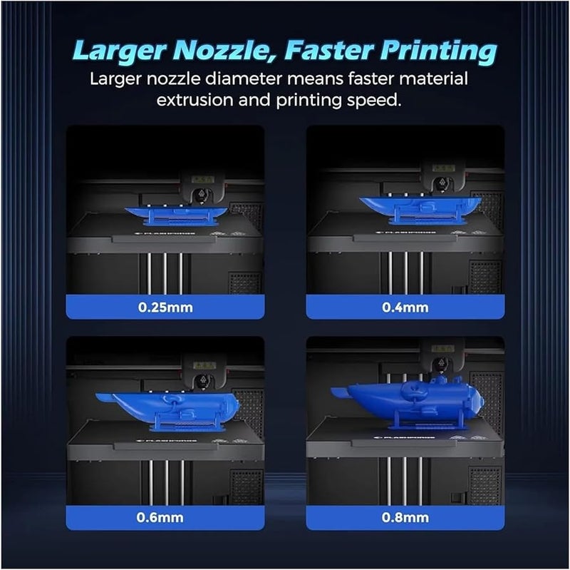 Flashforge Adventurer AD5M Nozzle Kit Assembly Hotend 0.25 0.4 0.6 0.8mm High Speed 3D Printer Compatible 0.6mm - Image 4