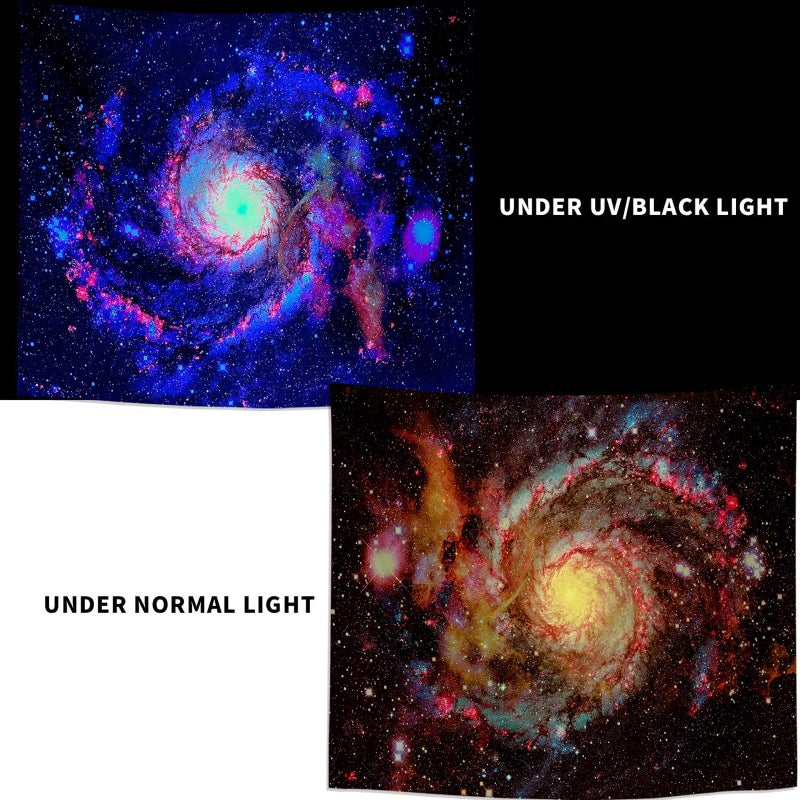 PSYHILAR Blacklight Tapestry Glow in the Dark UV Space Universe Galaxy Black Light Posters for Adults (40 x 30 Inches) - Image 5