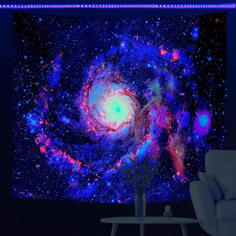 PSYHILAR Blacklight Tapestry Glow in the Dark UV Space Universe Galaxy Black Light Posters for Adults (40 x 30 Inches) - Image 3