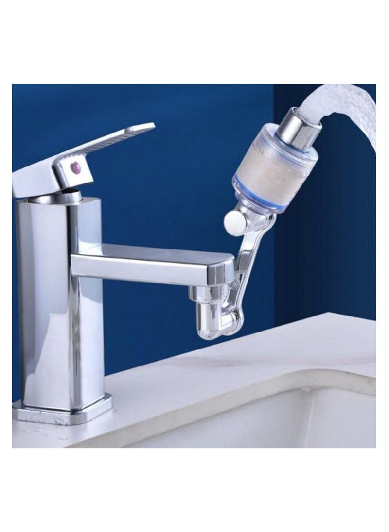 Generic - Universal Faucet - 1080 Degree Rotation Faucet with filter Splash Filter Kitchen Tap Extend Adapter Faucets with wrench tool and adapter Faucet Extender - Image 1