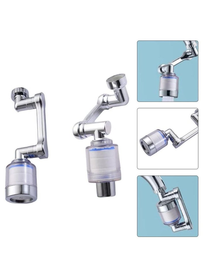 Generic - Universal Faucet - 1080 Degree Rotation Faucet with filter Splash Filter Kitchen Tap Extend Adapter Faucets with wrench tool and adapter Faucet Extender - Image 1