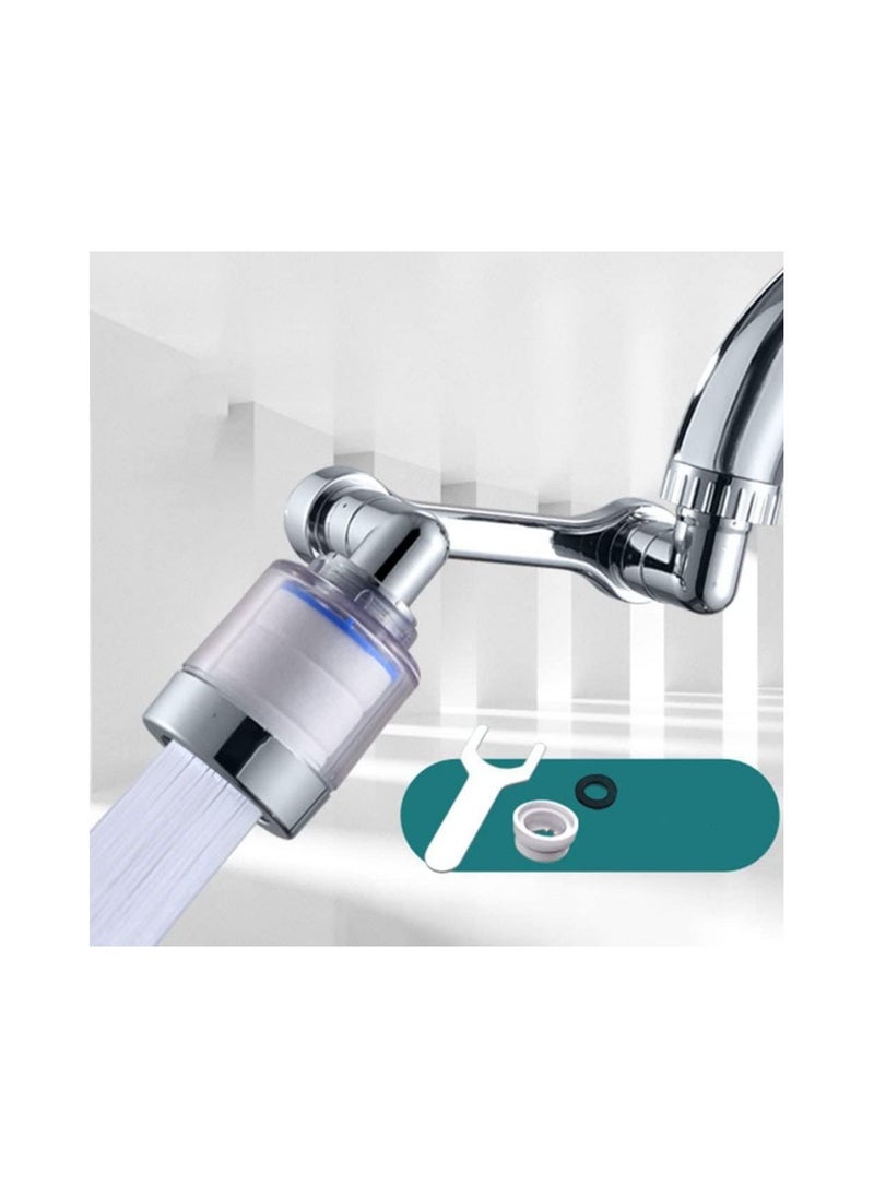 Generic - Universal Faucet - 1080 Degree Rotation Faucet with filter Splash Filter Kitchen Tap Extend Adapter Faucets with wrench tool and adapter Faucet Extender - Image 1