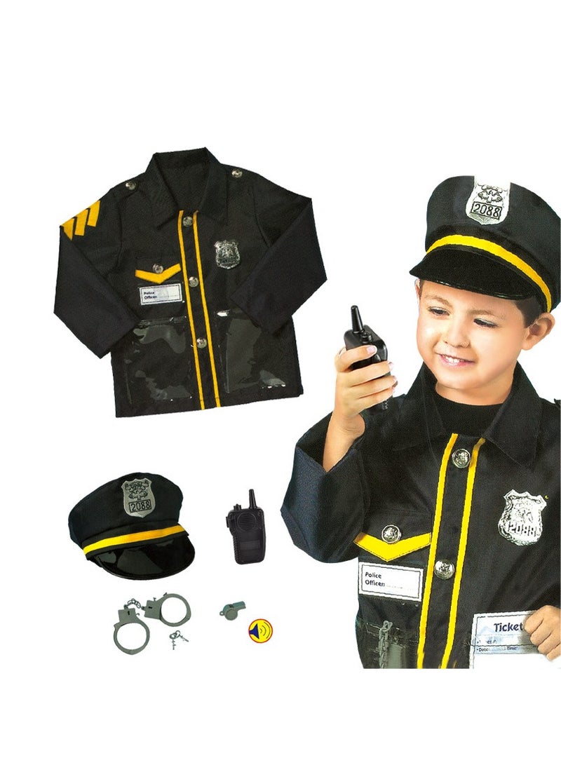 Kids’ Police Costume - Role Play Dress-Up Outfit for Pretend Play, Fits Children 80-110CM - Image 1