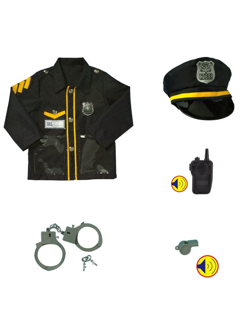 Kids’ Police Costume - Role Play Dress-Up Outfit for Pretend Play, Fits Children 80-110CM - Image 3