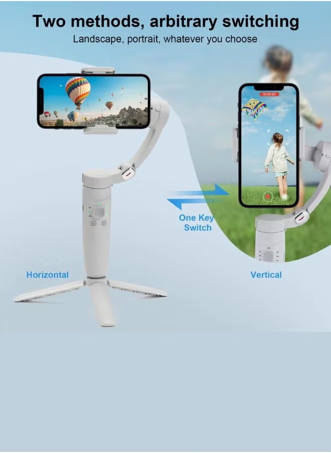 ELTRAZONE - Merak One Smartphone Gimbal – 3-Axis Foldable Stabilizer with Bluetooth & Face Tracking - Image 1