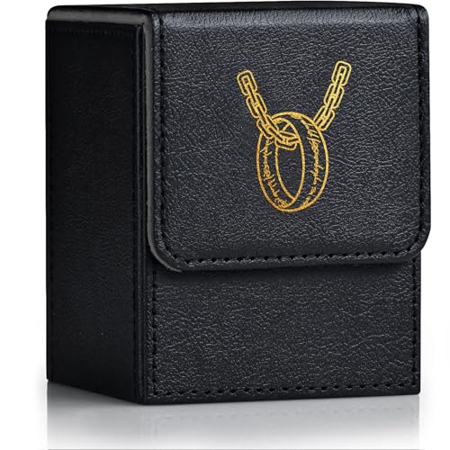 ZLCA Card Deck Box for MTG with 2 Dividers Card Storage Box Fits 100 Single Sleeved PU Leather TCG Deck Case Holder for Magic Commander Yugioh BlackRing - Image 1