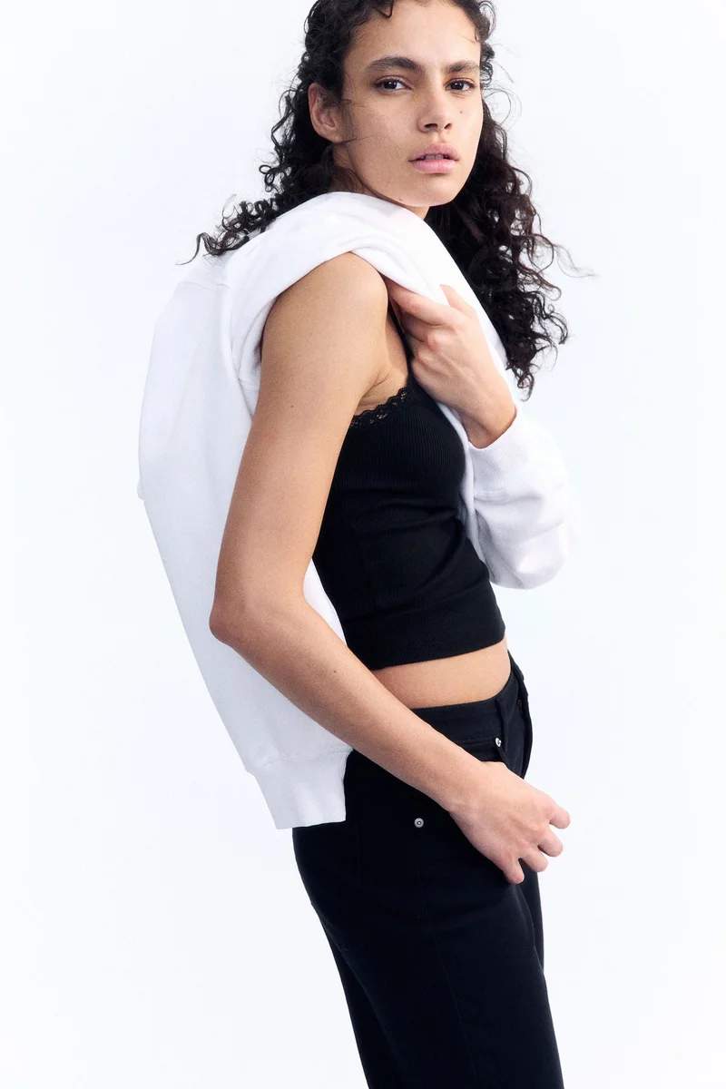 H&M Lace-trimmed vest top