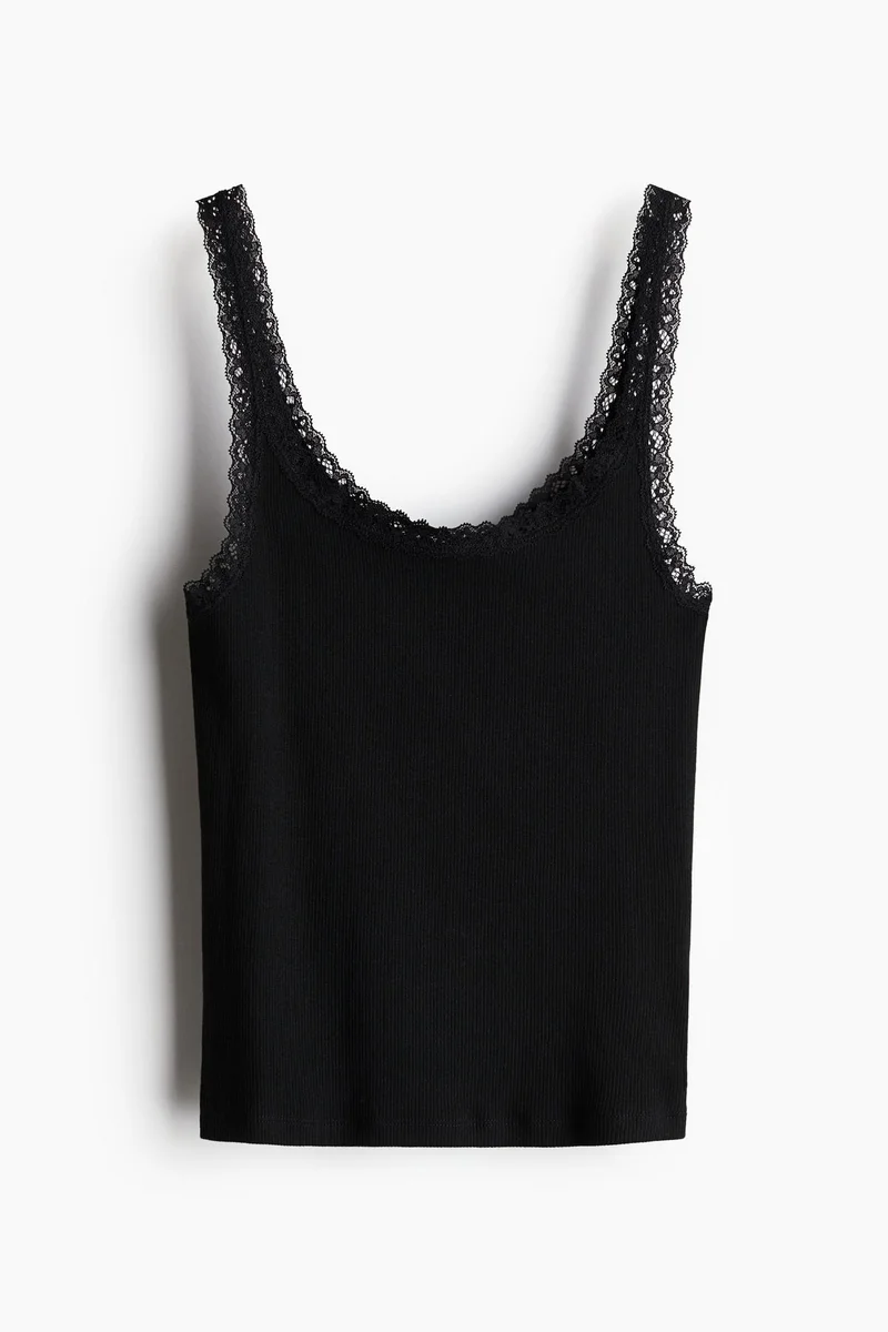 H&M Lace-trimmed vest top