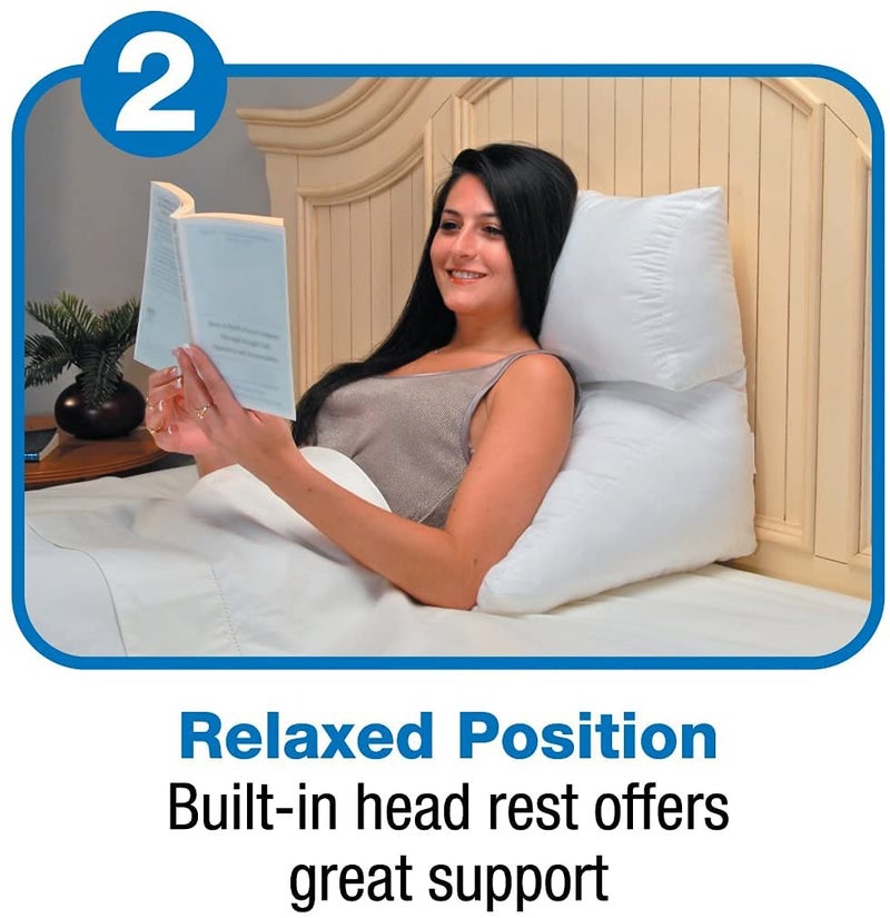 Contour Flip Pillow - 10-in-1 Rest Positions Bed Wedge for Gentle, Plush Elevation for Back, Knees, Legs or Stomach Support Comfort & Relief - Standard Size (20 inch Width - Pillow ONLY) - Image 4