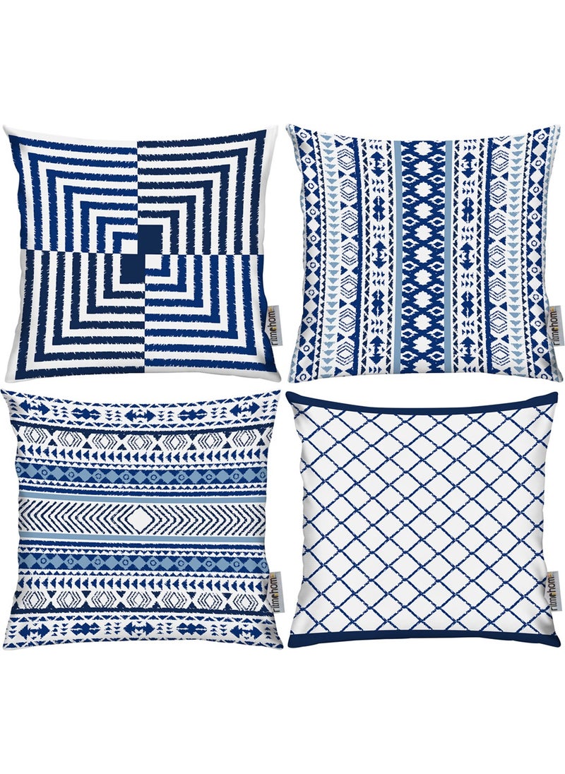 Ritmo Home Scandinavian 4-Piece Throw Pillow Case 