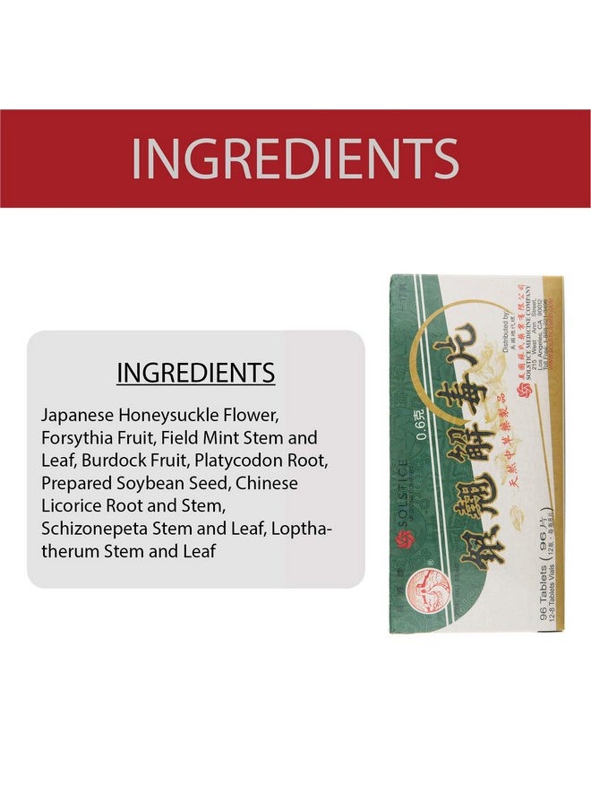 Great Wall Brand - Yin Chiao Chieh Tu Pien -Herbal Supplement For Respiratory Support (1 Box, 96 Tablets) - Image 1