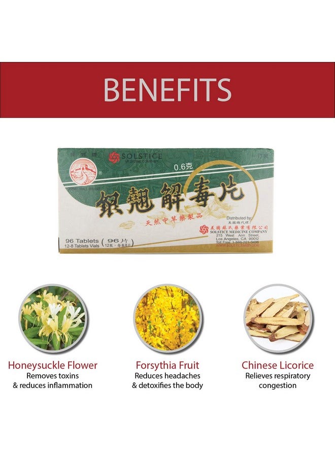 Great Wall Brand - Yin Chiao Chieh Tu Pien -Herbal Supplement For Respiratory Support (1 Box, 96 Tablets) - Image 1