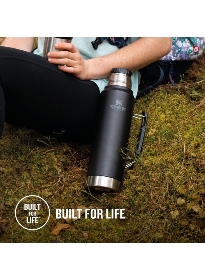 Stanley Classic Legendary Bottle 1.9 L  Matte Black  BPA FREE Stainless Steel Thermos  Keeps Cold or Hot for 24 Hours  Leakproof Lid Doubles as Cup  Dishwasher Safe - Image 5