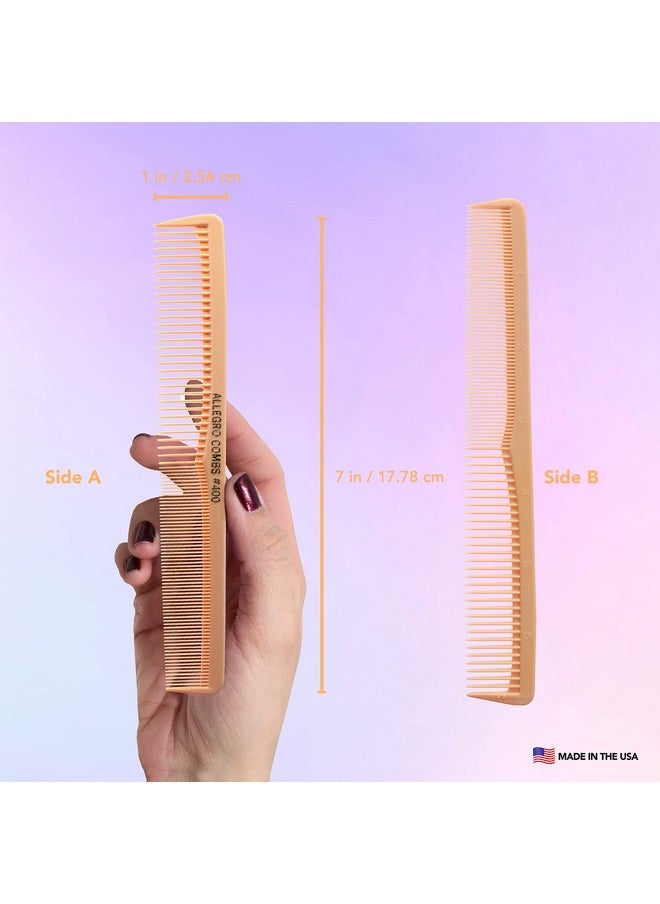 Allegro Combs - Llegro Combs 400 Barber Comb Hair Cutting Combs Pocket Combs Combs For Hair Stylist Comb Set Styling Comb Multicolor 4 Pcs - Image 1