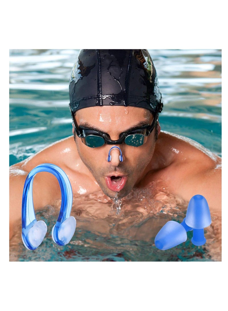 Excefore 3 Pack Swimming Nose Clips and Earplugs Kits for Adults and Kids, 3 Colors  - Image 2