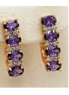Elegant 18k Gold Plated Cubic Zirconia Earrings