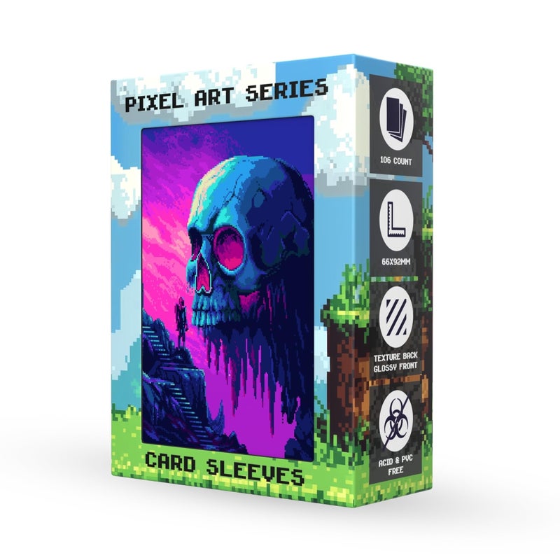 Realm Guard Pixel Art Series - 100ct TCG/MTG Textured Card Sleeves (Psychedelic Stairway) - Image 2