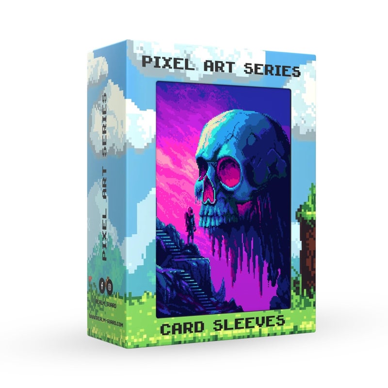 Realm Guard Pixel Art Series - 100ct TCG/MTG Textured Card Sleeves (Psychedelic Stairway) - Image 1