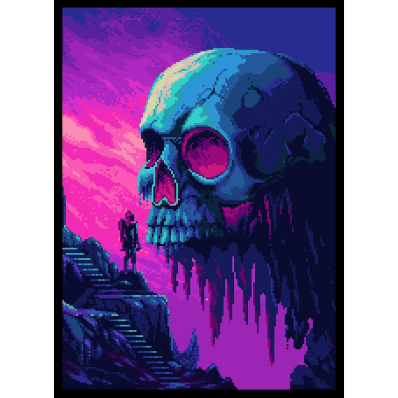 Realm Guard Pixel Art Series - 100ct TCG/MTG Textured Card Sleeves (Psychedelic Stairway) - Image 4