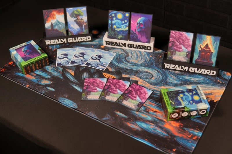 Realm Guard Pixel Art Series - 100ct TCG/MTG Textured Card Sleeves (Psychedelic Stairway) - Image 5
