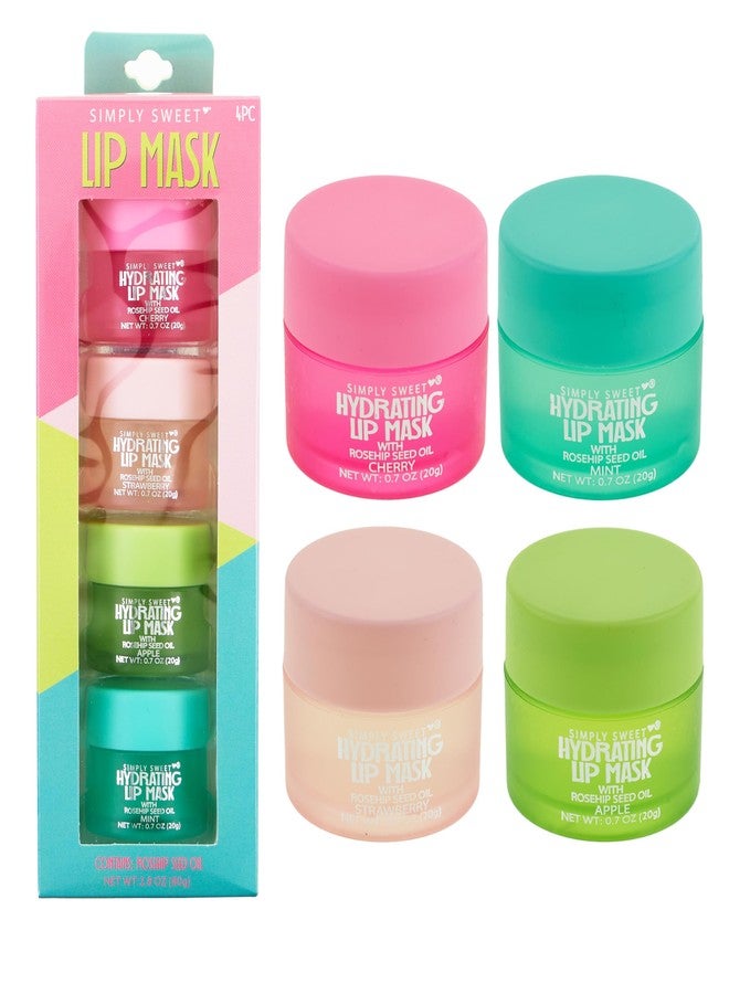 Expressions 4pc Lip Mask Collection - Hydrating Lip Masks w/Rosehip Seed Oil | Flavored Lip Care Set for Soft, Smooth Lips - Image 1