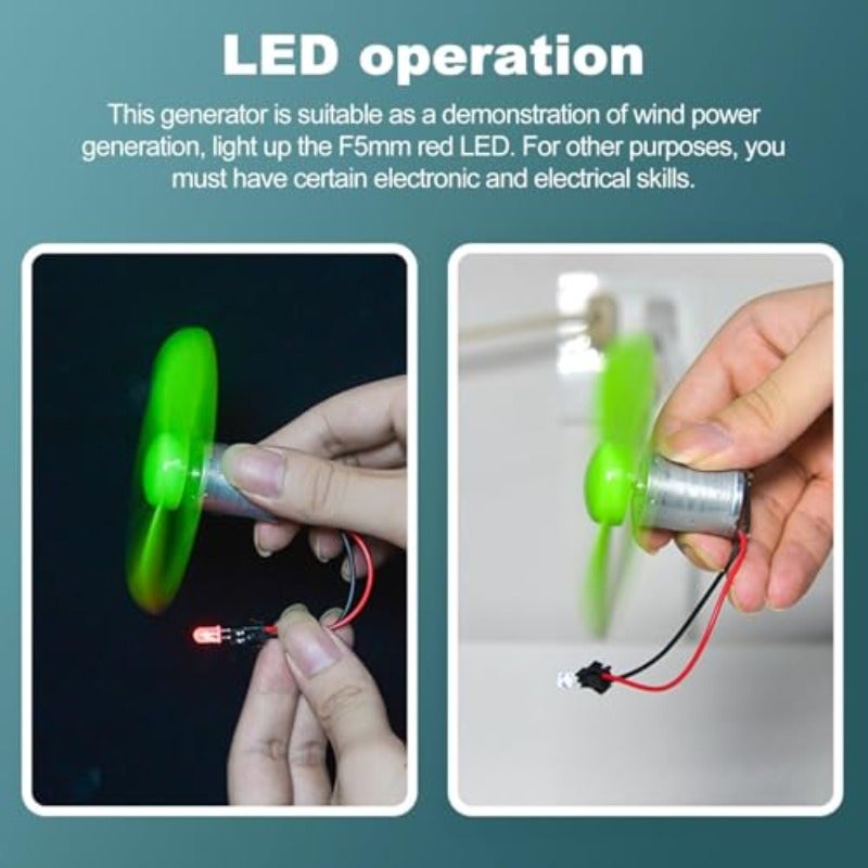 Mini Wind Turbine Generator Kit DIY Micro Wind Power Model DC Low Voltage Output for Science Education Experiment Teaching - Image 5