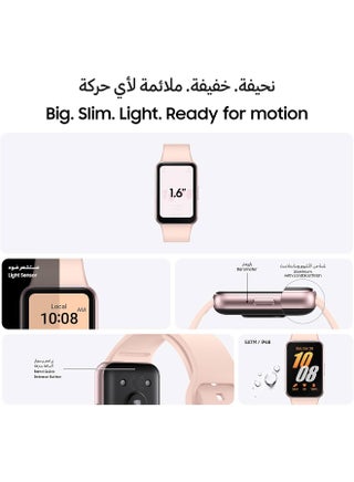 شاشة Amoled للساعة الذكية Fit 3، مقياس التسارع، مقياس الضغط الجوي، مستشعر جيروسكوبي، مستشعر بصري لمعدل ضربات القلب، مستشعر الضوء وردي/ذهبي وردي - view 4