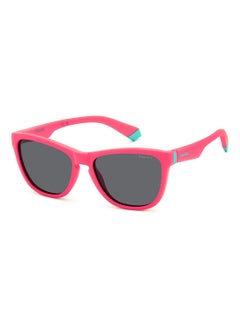 Polaroid Kids Unisex Polarized Rectangular Sunglasses - Pld 8056/S Pink Millimeter - Lens Size: 49 Mm  - Image 1