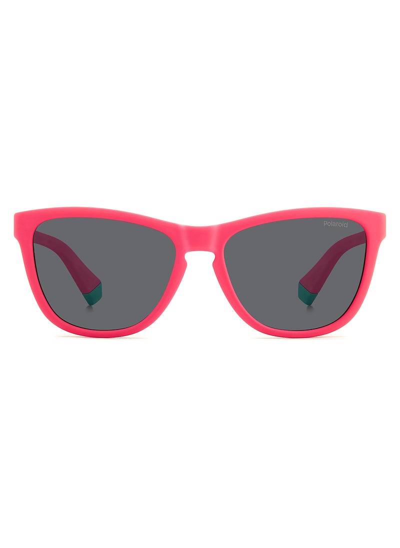 Polaroid Kids Unisex Polarized Rectangular Sunglasses - Pld 8056/S Pink Millimeter - Lens Size: 49 Mm  - Image 3