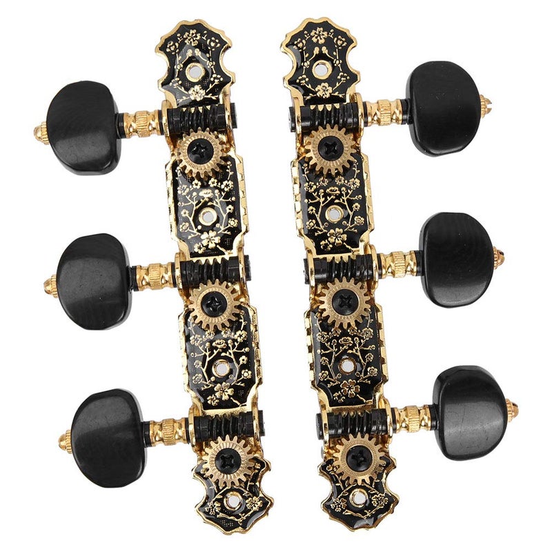 Dilwe Acoustic Guitar Machine Heads Tuning Keys Pegs 1:18 Tuners Machine Heads Replacement 3L3R - Image 1