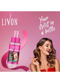 Livon Livon Hair Serum, For Dry & Frizzy Hair | Provides shine , smoothness & damage protection| Leave in serum for women & Men| With Vitamin E & Argan Oil | 100ml  - Image 2